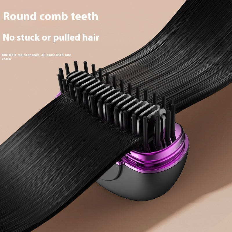 Mini Portable Usb Charging Curling/Straightening Brush - This mini portable brush is perfect for women on the go. With its cordless design and USB charging capabilities, it's perfect for using at the gym, work, or even a girls' night out.