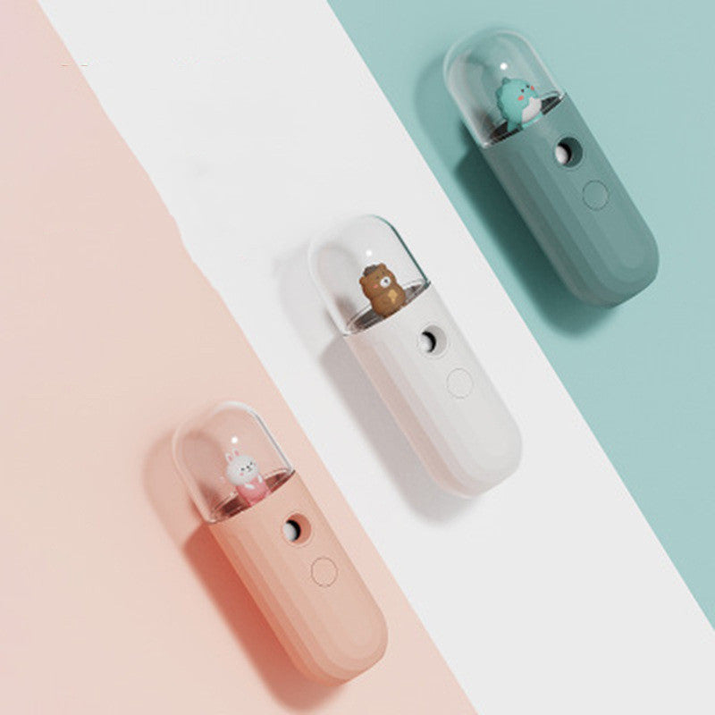 GlowMist Nano Sprayer- Mini Face Moisturizer/Humidifier Spray USB Charged - scroll down to read more ๐