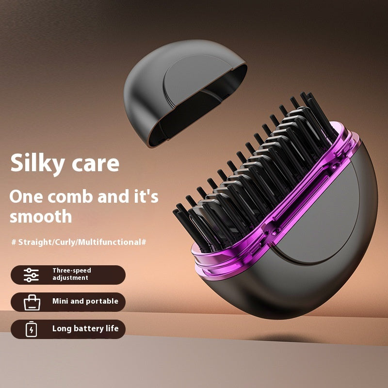 Mini Portable Usb Charging Curling/Straightening Brush - This mini portable brush is perfect for women on the go. With its cordless design and USB charging capabilities, it's perfect for using at the gym, work, or even a girls' night out.